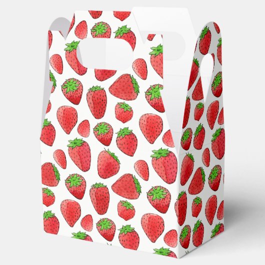 Wasserfarbe Erdbeere Geschenkschachtel (Geöffnet)
