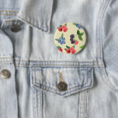 Wasserfarbe Erdbeere Himbeere Muster Currant Button (Beispiel)