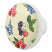 Wasserfarbe Erdbeere Himbeere Muster Currant Keramikknauf (Rechts)
