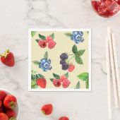 Wasserfarbe Erdbeere Himbeere Muster Currant Serviette (Beispiel)