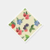 Wasserfarbe Erdbeere Himbeere Muster Currant Serviette (Ecke)