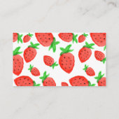 Wasserfarbe Erdbeere Kinderdusche Windelwanne Wind Begleitkarte (Rückseite)