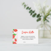 Wasserfarbe Erdbeere Kinderdusche Windelwanne Wind Begleitkarte (Stehend Vorderseite)