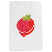 Wasserfarbe Erdbeere Mittlere Geschenktüte (Vorderseite)