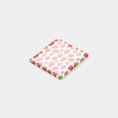 Wasserfarbe Erdbeere Post-it Klebezettel (angewinkelt)