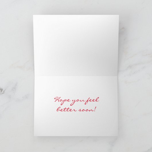 Wasserfarbe Erdbeere wird bald gut Karte (Innenseite)