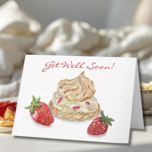 Wasserfarbe Erdbeere wird bald gut Karte