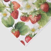 Wasserfarbe Erdbeeren Blume Obst und Erdbeeren Seidenpapier (Ausschnitt)