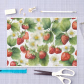 Wasserfarbe Erdbeeren Blume Obst und Erdbeeren Seidenpapier (Handwerk)