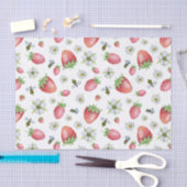 Wasserfarbe Erdbeeren Früchte, Bienen und Blume Seidenpapier (Handwerk)