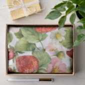 Wasserfarbe Erdbeeren Früchte und rosa Blume Seidenpapier (Geschenk)