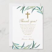 Wasserfarbe Erste heilige Kommune Foto Vielen Dank Ankündigung (Vorderseite)