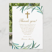 Wasserfarbe Erste heilige Kommune Foto Vielen Dank Ankündigung (Vorne/Hinten)