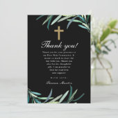 Wasserfarbe Erste heilige Kommune Foto Vielen Dank Ankündigung (Stehend Vorderseite)