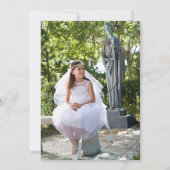 Wasserfarbe Erste heilige Kommune Foto Vielen Dank Ankündigung (Rückseite)