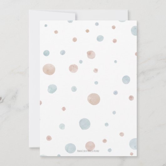 Wasserfarbe Erstgeburt Drache mit Ballon Einladung (Rückseite)