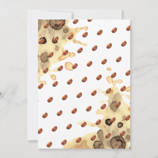 Wasserfarbe Espresso Martini Brautparty Einladung (Rückseite)