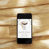 Wasserfarbe Espresso Martini Brautparty Einladung