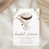 Wasserfarbe Espresso Martini Brautparty Einladung