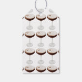 Wasserfarbe Espresso Martini Brautparty Gefallen Geschenkanhänger (Rückseite)