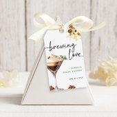 Wasserfarbe Espresso Martini Brautparty Geschenkanhänger