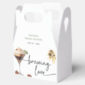 Wasserfarbe Espresso Martini Brautparty Geschenkschachtel (Geöffnet)