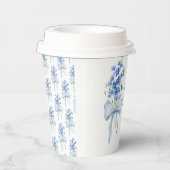 Wasserfarbe etwas Blaues Delphinium-Party Pappbecher (Rechts)