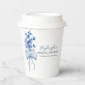 Wasserfarbe etwas Blaues Delphinium-Party Pappbecher (Vorderseite)