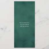 Wasserfarbe Evergreen Pine Cone Winterhochzeit Menükarte (Rückseite)