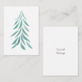 Wasserfarbe Evergreen Tree Pinselstriche 2 Mitteilungskarte (Vorne/Hinten)