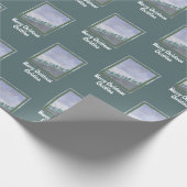 Wasserfarbe Evergreen Trees Grußname Geschenkpapier (Ecke)