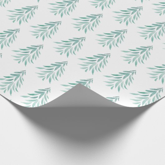 Wasserfarbe Evergreen Trees Pinselstriche 3 Geschenkpapier (Ecke)