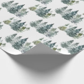 Wasserfarbe Evergreen Weihnachtsbaum Weihnachtsges Geschenkpapier (Ecke)