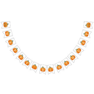 Wasserfarbe Fall Orange Pumpkin Wimpelkette