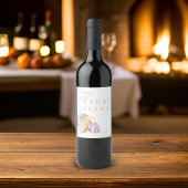 Wasserfarbe Fall Pumpkin-Erntedank Weinetikett