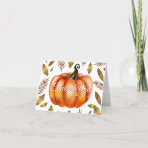 Wasserfarbe Fall Pumpkin Orange Danke Karte