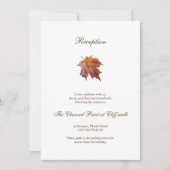 Wasserfarbe Fallende Hochzeit im Herbst Empfang Einladung (Vorderseite)