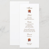 Wasserfarbe Fallende Hochzeit im Herbst Rackcard Menükarte (Vorne/Hinten)