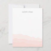 Wasserfarbe Farbe Rosa Feminine Ombre Mitteilungskarte (Vorderseite)