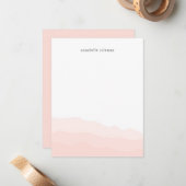 Wasserfarbe Farbe Rosa Feminine Ombre Mitteilungskarte (Vorderseite/Rückseite Beispiel)