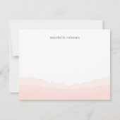 Wasserfarbe Farbe Rosa Feminine Ombre Mitteilungskarte (Vorderseite)