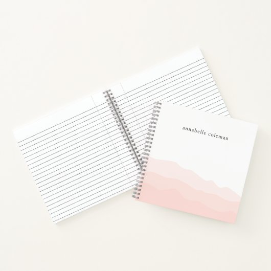 Wasserfarbe Farbe Rosa Feminine Ombre Notizblock (Innenseite)