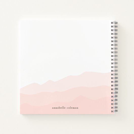 Wasserfarbe Farbe Rosa Feminine Ombre Notizblock (Rückseite)
