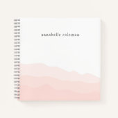 Wasserfarbe Farbe Rosa Feminine Ombre Notizblock (Vorderseite)