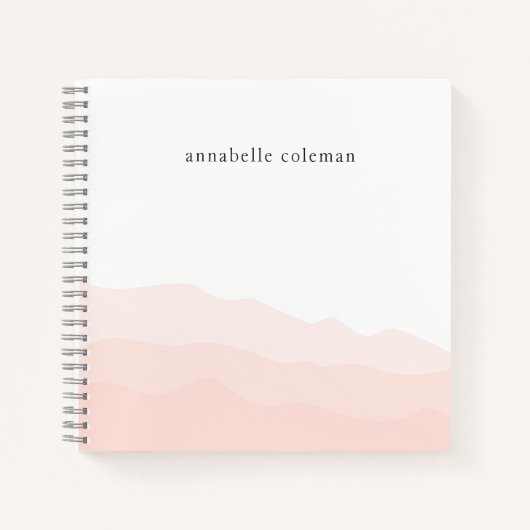 Wasserfarbe Farbe Rosa Feminine Ombre Notizblock (Vorderseite)