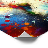 Wasserfarbe Farbe Weltkarte Poster (Ecke)