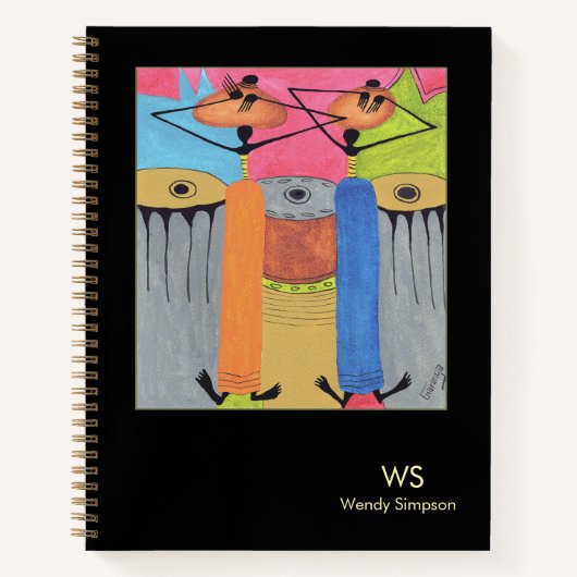 Wasserfarbe, Farben des Glücks Notizblock (Vorderseite)