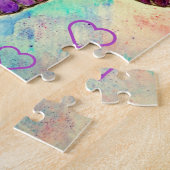 Wasserfarbe - farbenfrohe Schmetterlinge fliegen - Puzzle (Seite)