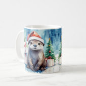 Wasserfarbe Feierliche Weihnachten Tasse (Vorderseite Links)