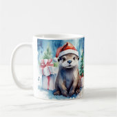 Wasserfarbe Feierliche Weihnachten Tasse (Links)